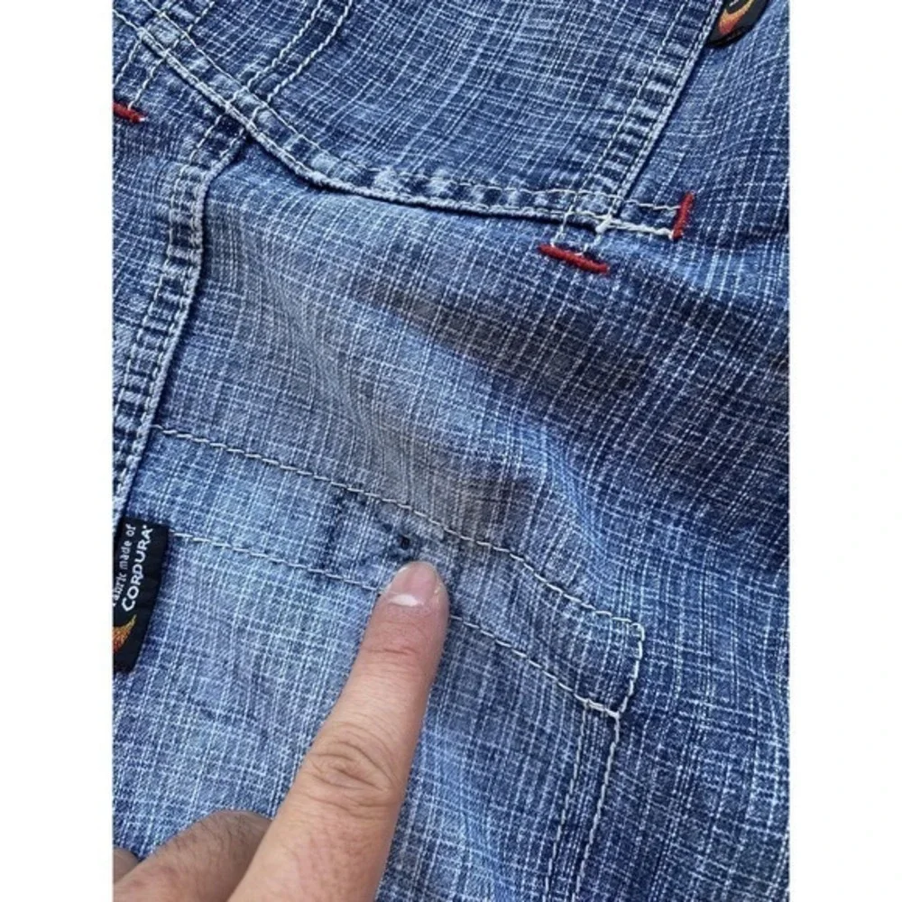 St Johns Bay Shorts‎ Boys Small Denim Cargo Cordura Elastic Waist Outdoor Rugged